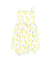 Hudson Baby Girls Cotton Dresses, Lemon Daisy
