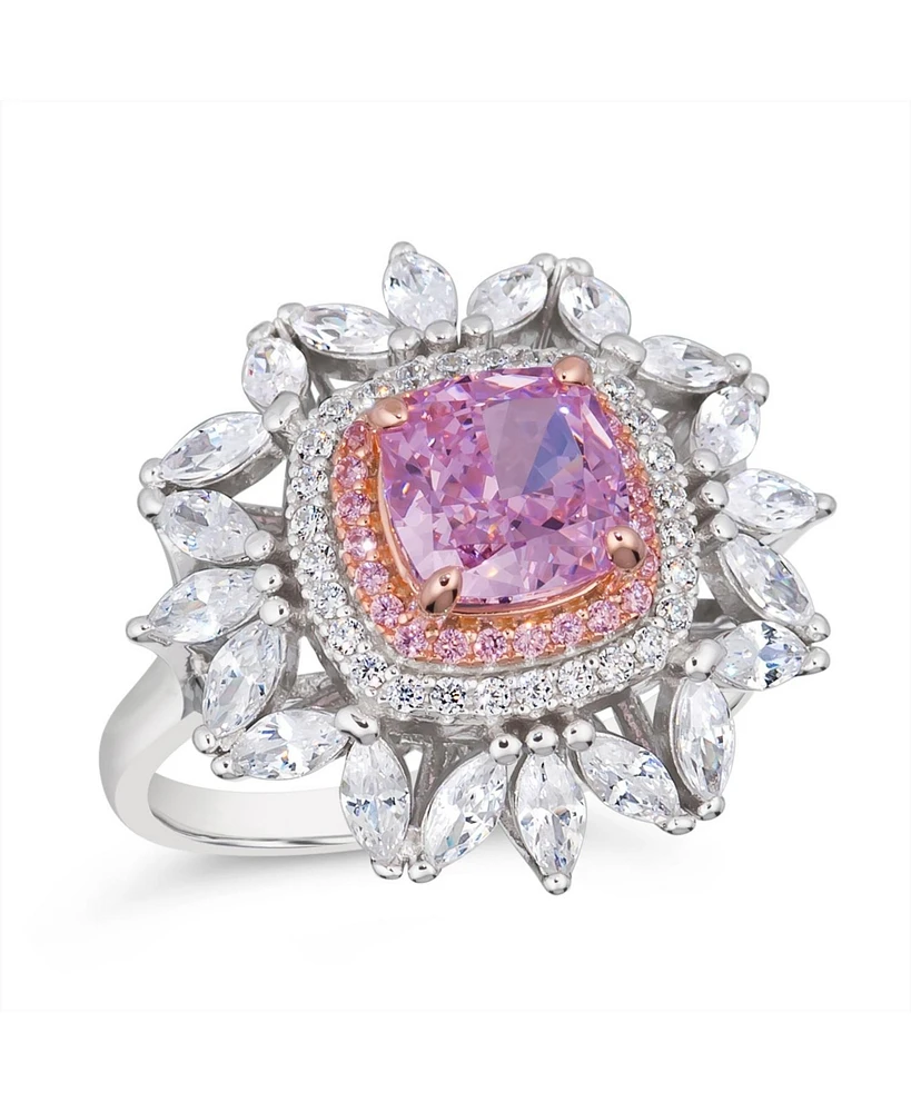 Anna Zuckerman Triple Crown 4 Carat Halo Ring