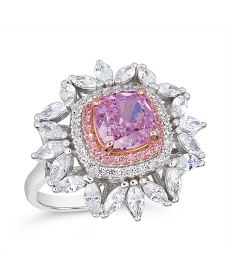 Anna Zuckerman Triple Crown 4 Carat Halo Ring