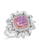 Anna Zuckerman Triple Crown 4 Carat Halo Ring