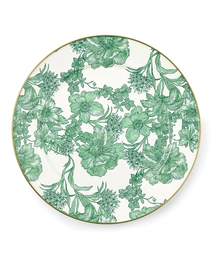 Mackenzie-Childs Emerald English Garden Charger Plate