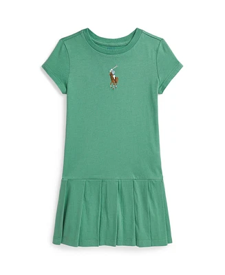 Polo Ralph Lauren Toddler and Little Girls Big Pony Pleated Jersey Dress