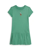 Polo Ralph Lauren Toddler and Little Girls Big Pony Pleated Jersey Dress