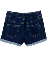 Gerber Baby Gender Neutral Cuffed Denim Shorts, Dark Wash
