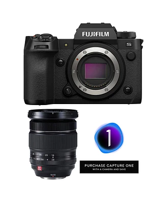 Fujifilm X-H2S Mirrorless Camera, Black with Fujix-f 16-55 F2.8 Wr