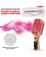 5 Core Classic Retro Dynamic Microphone • Old Vintage Style Iconic Unidirectional Xlr Vocal Mic Rtro Mic Copper