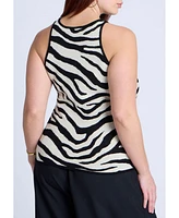 Eloquii Plus Printed Sweater Tank