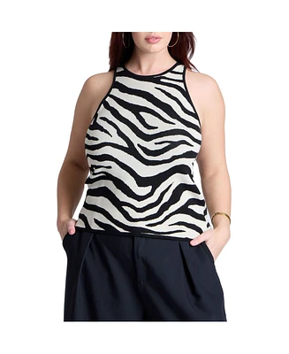 Eloquii Plus Printed Sweater Tank