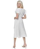 Dkny Women's Flutter-Sleeve Midi Dress