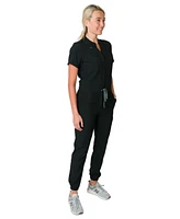 Medgear Women's Scrubs Jumpsuit with 8 Pockets
