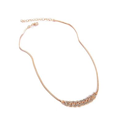Sohi Women's Gold Plated Stone Necklace