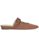 Lucky Brand Women's Nicona Eyelet Buckle Mule Flats