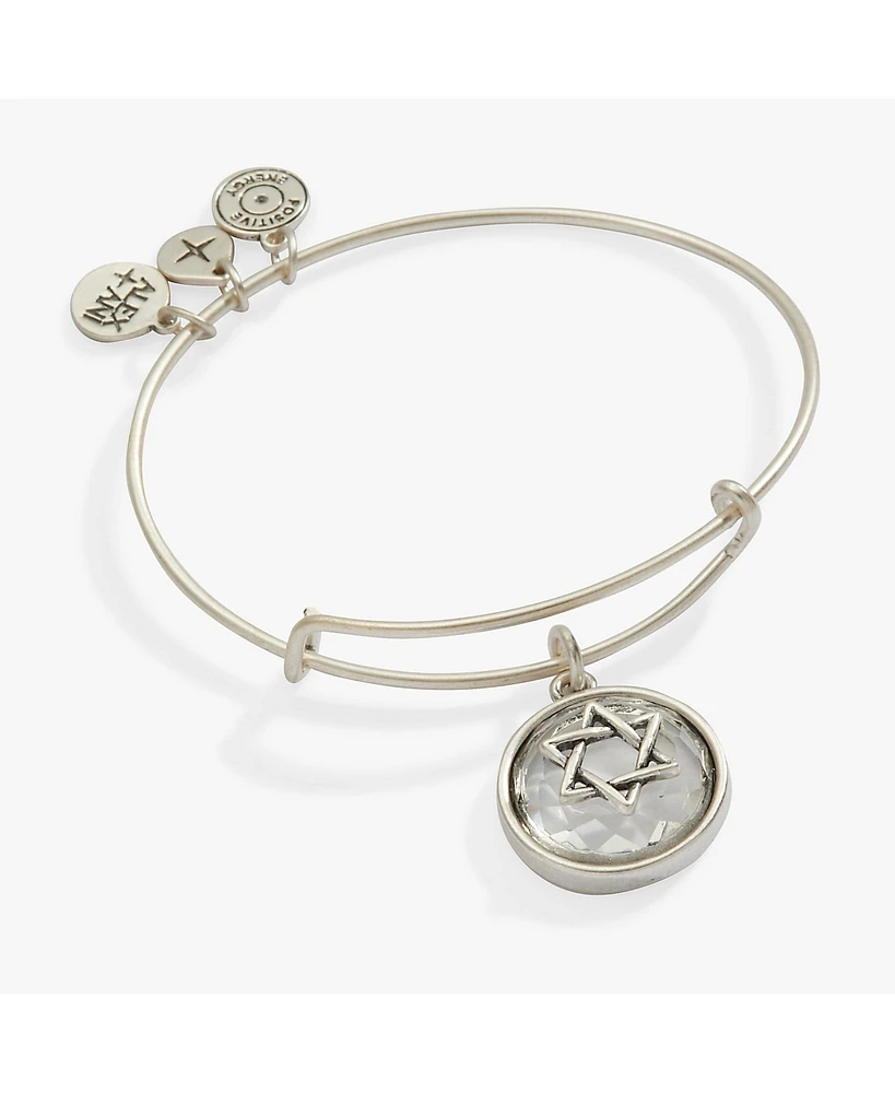 Alex and Ani Star Of David Crystal Charm Bangle Bracelet