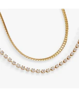 2 Row Crystal Tennis Chain Adjustable Bracelet