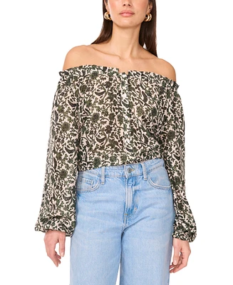 Vince Camuto Women's Off-The-Shoulder Long-Sleeve Top