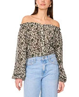Vince Camuto Women's Off-The-Shoulder Long-Sleeve Top