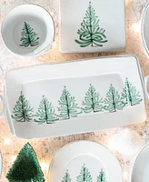 Vietri Lastra Holiday Handled Rectangular Platter
