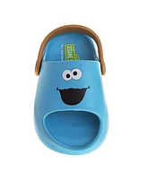 Sesame Street Toddler Boys Cookie Monster Waterproof Backstrap Sandals