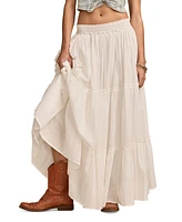 Lucky Brand Women's Broomstick Cotton Maxi Skirt