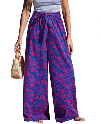 Cupshe Women's Celestial Waves Floral Cover-Up Pants