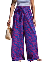 Cupshe Women's Celestial Waves Floral Cover-Up Pants
