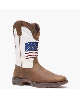 Lady Rebel by Durango Women's Distressed Flag Embroidery Western Boot