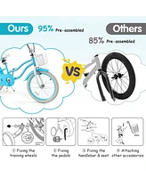 18 Inch Kids Bike with Dual Brakes and Adjustable Seat