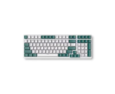 100 Keys Mechanical Keyboard Wired Backlight Keyboard Customized E-sports Office Game Computer Keyboard Metal Panel (green)