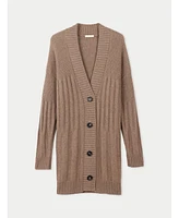 Gobi Cashmere Women's Button-Up Relaxed Fit Cardigan
