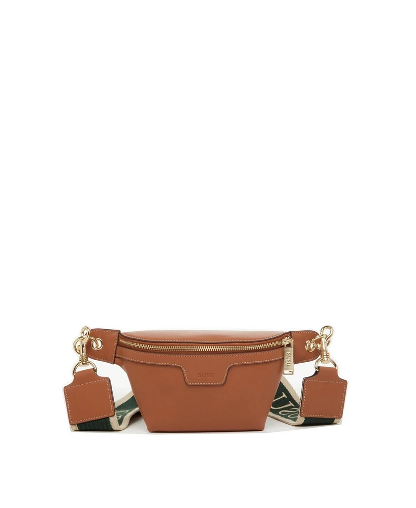 Susu Chest Sling Bag Shoulder Sling Bag Little Brown Bag Leather Crossbody Sling Bag