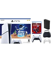 PS5 - Playstation 5 Disc Astrobot Bundle With Accessories, Extra Controller, & Spider-Man 2 Game