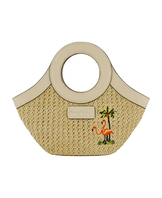 Tommy Bahama Flamingo Embroidery Mini Tote