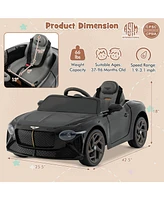 12V Battery Powered Licensed Bentley Bacalar Kids Ride-on Racer Car