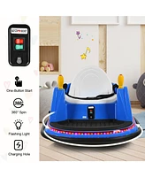 12V Electric Kids Ride On Bumper Car with Flashing Lights for Toddlers