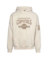 LevelWear Men's Alexander Ovechkin Khaki Washington Capitals Oversized Contact Name Number Pullover Hoodie