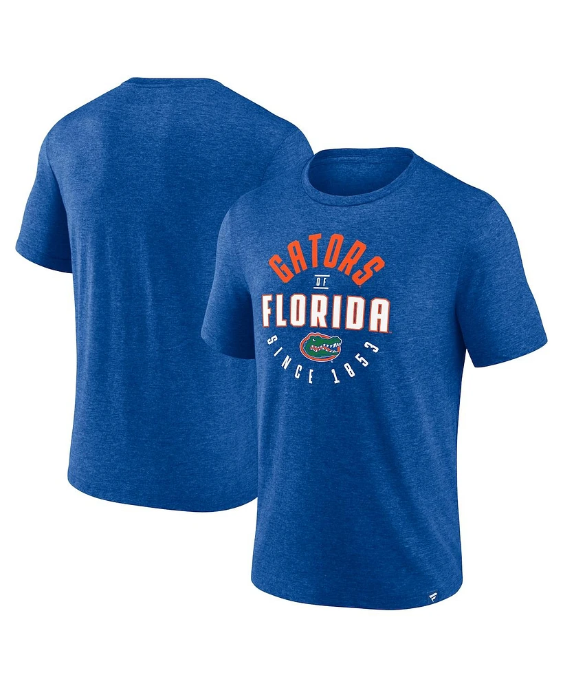 Fanatics Men's Heather Royal Florida Gators Weighted Circle Stack T-Shirt
