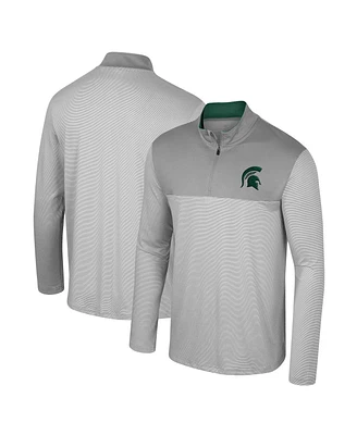 Colosseum Men's Gray Michigan State Spartans Tuck Quarter-Zip Top