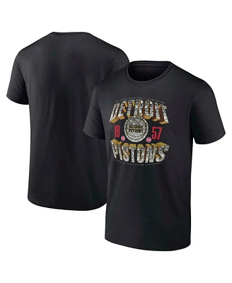 Fanatics Men's Black Detroit Pistons Quick Strides T-Shirt