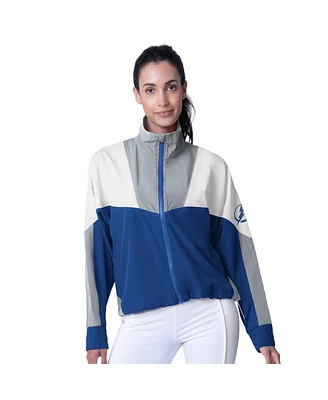 Msx by Michael Strahan Women's Blue/Gray Tampa Bay Lightning Tessa Full-Zip Jacket