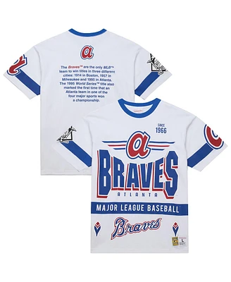 Mitchell & Ness Men's White Atlanta Braves Cooperstown Collection Team Origins Premium T-Shirt