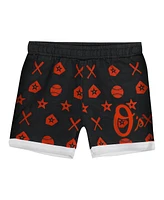 Outerstuff Infant 2-Piece Black Baltimore Orioles On Deck Diaper Cover Set