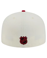New Era Men's White Jersey Devils Chrome Two-Toned 59FIFTY Fitted Hat