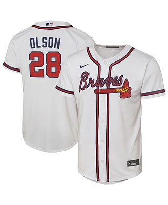 Nike Big Boys and Girls Matt Olson White Atlanta Braves Home Replica Player Jersey