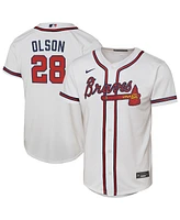 Nike Big Boys and Girls Matt Olson White Atlanta Braves Home Replica Player Jersey