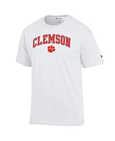 Champion Men's White Clemson Tigers Arched Logo T-Shirt