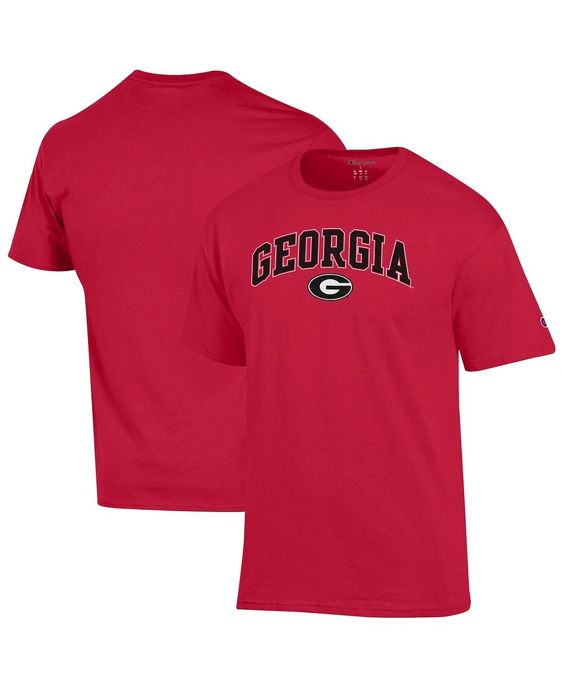 Champion Men's Red Georgia Bulldogs Arch Over Logo T-Shirt