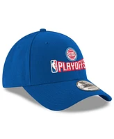 New Era Men's Blue Detroit Pistons 2025 Nba Playoffs 9FORTY A-Frame M-Crown Adjustable Hat