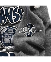 Roots Of Fight Men's Allen Iverson Gray Georgetown Hoyas Tri-Blend Pullover Hoodie