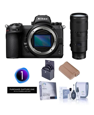 Nikon Z 6II Mirrorless Camera with f/2.8 Vr S Lens,Camera Bundle Prepaid Subscription,Lithium-Ion Battery Pack,Filter Kit with Uv,Glass Screen Protect