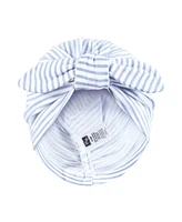 Hudson Baby Baby Girls Hudson Turban Cotton Headwraps, So Pretty Flower, 0-24 Months